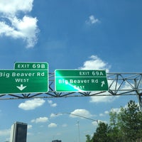 Photo taken at I-75 Exit 69, Big Beaver Road by Greg K. on 6/20/2013