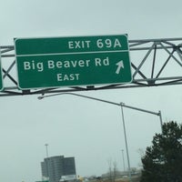 Photo taken at I-75 Exit 69, Big Beaver Road by Greg K. on 3/19/2013