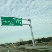 Photo taken at I-75 Exit 69, Big Beaver Road by Greg K. on 1/11/2013
