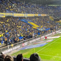 Photo taken at Brøndby Stadion by Noah T. on 12/8/2019