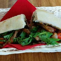 Photo taken at Mr. Bánh Mì by Filip G. on 5/8/2015