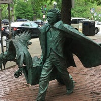 Photo taken at Edgar Allan Poe Statue by Lisa R. on 5/22/2018