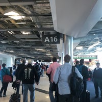 Photo taken at Gate A16 by Dean R. on 11/28/2017