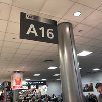 Photo taken at Gate A16 by Dean R. on 4/21/2017