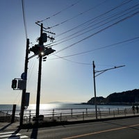 Photo taken at Yuigahama Beach by DM on 1/1/2024