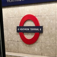 Photo taken at Heathrow Terminal 4 London Underground Station by Steve T. on 10/28/2023