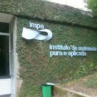 Photo taken at Instituto de Matemática Pura e Aplicada (IMPA) by Danillo S. on 11/5/2012
