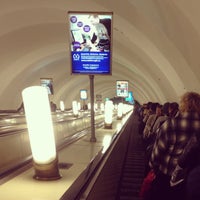 Photo taken at metro Sportivnaya by KrasotkaDJo🍎 on 4/29/2013