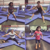 Photo taken at Amped Trampoline Park by Leigh M. on 4/10/2015