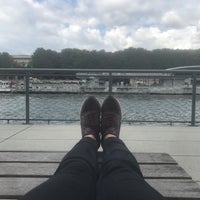 Photo taken at Archipel des Berges de Seine | Jardin flottant Niki de Saint Phalle by Zhanna on 8/17/2017