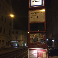 Photo taken at Myslíkova (tram) by Martin Š. on 2/7/2016