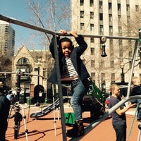 Photo taken at Goudy (William) Square Park by Madeleine D. on 4/11/2015