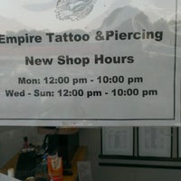 Photo taken at Empire Tattoo &amp;amp; Piercing Raleigh by Marshall E. on 5/15/2013