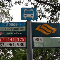 Photo taken at Bus Stop 80051 (Aft Geylang Lor 1) by 脇 杰. on 8/1/2013