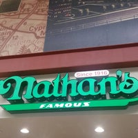 Photo taken at Nathan&amp;#39;s Famous by Marcus on 1/6/2014