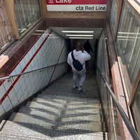 Photo taken at CTA - Lake (Red) by Andy C. on 4/9/2023