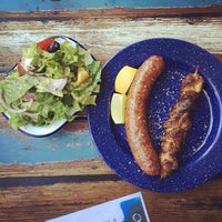 Photo taken at Kalamaki Greek Street Food by Sarah C. on 6/23/2015