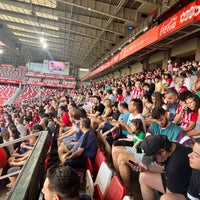 Photo taken at Estadio Municipal El Molinón by Sandro L. on 8/2/2022
