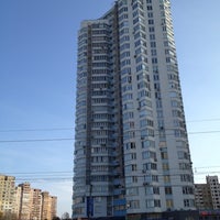 Photo taken at Зупинка «Тростянецька вулиця» by Zueva K. on 11/12/2012