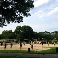 Photo taken at Lincoln Memorial Sand Volleyball Courts by Leo H. on 7/18/2014