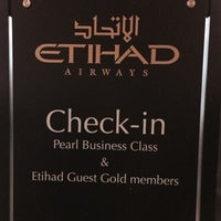 Photo taken at Etihad Airways Check-in by Johan D. on 12/25/2013