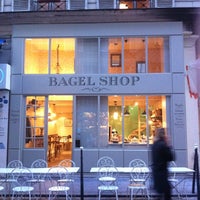 Photo taken at Bagel Shop by Louise B. on 10/24/2012