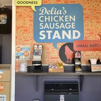 Photo taken at Delia&amp;#39;s Chicken Sausage Stand by Dominic M. on 3/21/2022