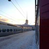 Photo taken at Finlyandsky Railway Station (FVS) by Tanya T. on 1/5/2016