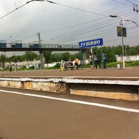 Photo taken at Ж/д станция Тушинская by LEN on 5/15/2013