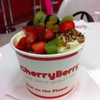 Photo taken at CherryBerry Yogurt Bar by Rosie G. on 1/14/2012