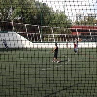 Photo taken at Cancha de Futbol Rápido ITAM by Paloma L. on 11/10/2014