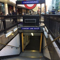 Photo taken at Chancery Lane London Underground Station by Marussia K. on 11/14/2018