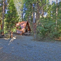 Photo taken at Idyllcreek A-Frame Vacation Cabin by Kelly H. on 11/16/2013