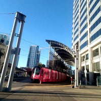 Photo taken at America Plaza Trolley Station by Marcos V. on 9/19/2018