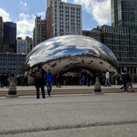Photo taken at Cloud Gate by Anish Kapoor (2004) by Michael B. on 4/20/2013