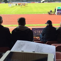 Photo taken at Stadion Ratingen by Olli S. on 3/26/2017