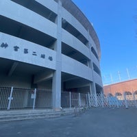 Photo taken at Meiji Jingu Secondary Stadium by Kats Zarusoba I. on 2/26/2023