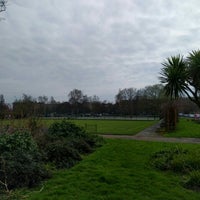 Photo taken at Clapham Common bowls green by K J. on 4/3/2016