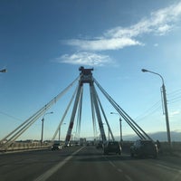 Photo taken at Октябрьский мост by Inga I. on 10/17/2018