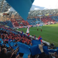 Photo taken at Stade des Alpes by Alper B. on 11/1/2015