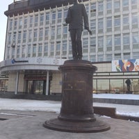 Photo taken at Памятник Попову А.С. by LB on 4/4/2018