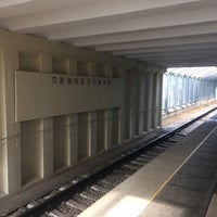 Photo taken at metro Pionerskaya by Михаил Е. on 7/25/2019