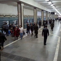 Photo taken at Əhmədli Metrostansiyası by Phone Around T. on 11/18/2012