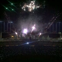 Photo taken at Dodgers Friday Night Fireworks by Dave V. on 9/15/2012