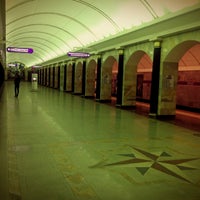 Photo taken at metro Admiralteyskaya by Mikhail C. on 4/21/2013