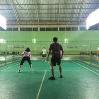 Photo taken at Permsuk Badminton Court by Mon N. on 2/26/2015