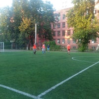 Photo taken at Футбольная площадка сш.165 by Олег Б. on 8/18/2017