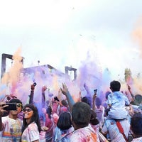 Photo taken at The Color Run by Adelia A. on 11/23/2014