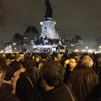 Photo taken at Place de la République by Emmanuel T. on 1/7/2015