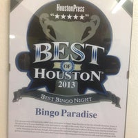 Photo taken at Bingo Paradise Houston by RW R. on 4/2/2014